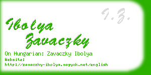 ibolya zavaczky business card